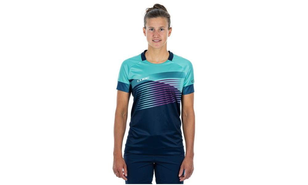 Веломайка Cube Teamline WS Round Neck S/S blue'n'mint - 5