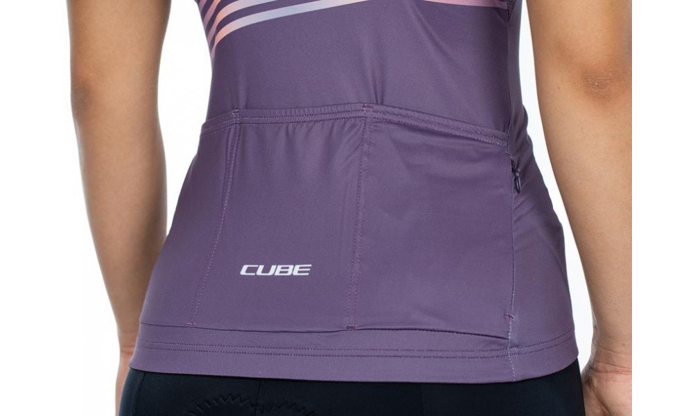 Cycling jersey Cube Teamline WS S/S violet'n'sand - 2