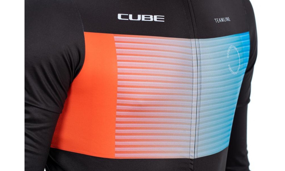 Cycling jersey Cube Teamline L/S black'n'blue'n'red - 3