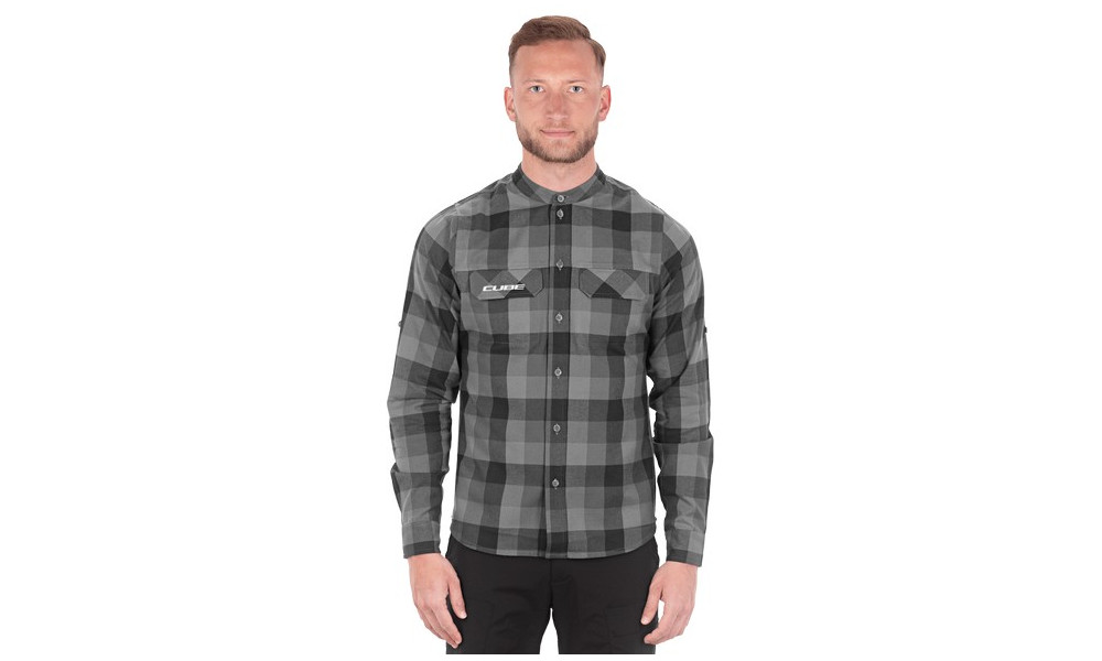 Shirt Cube Work L/S grey check - 5