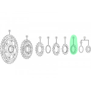 Звездочка Shimano XT CS-M771 for 34/36T (BJ/BK)