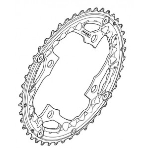 Передняя звезда Shimano DEORE FC-T521 110mm 3x10-speed 44T-AE black