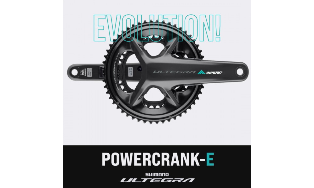 Crankset with powermeter INPEAK Twin2 Shimano Ultegra FC-R8100 50-34T - 3