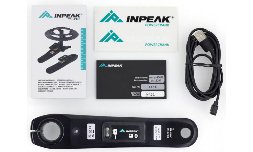 Crank with powermeter INPEAK Powercrank-E Shimano 105 FC-R7100 - 4