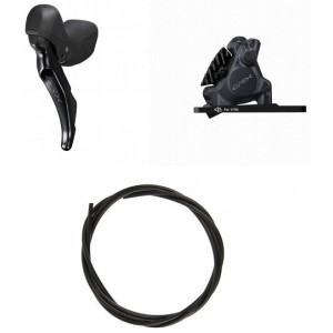 Disc brake set front Shimano GRX ST-RX400 (L) + BR-RX410 (F) J-Kit flat 2x10-speed