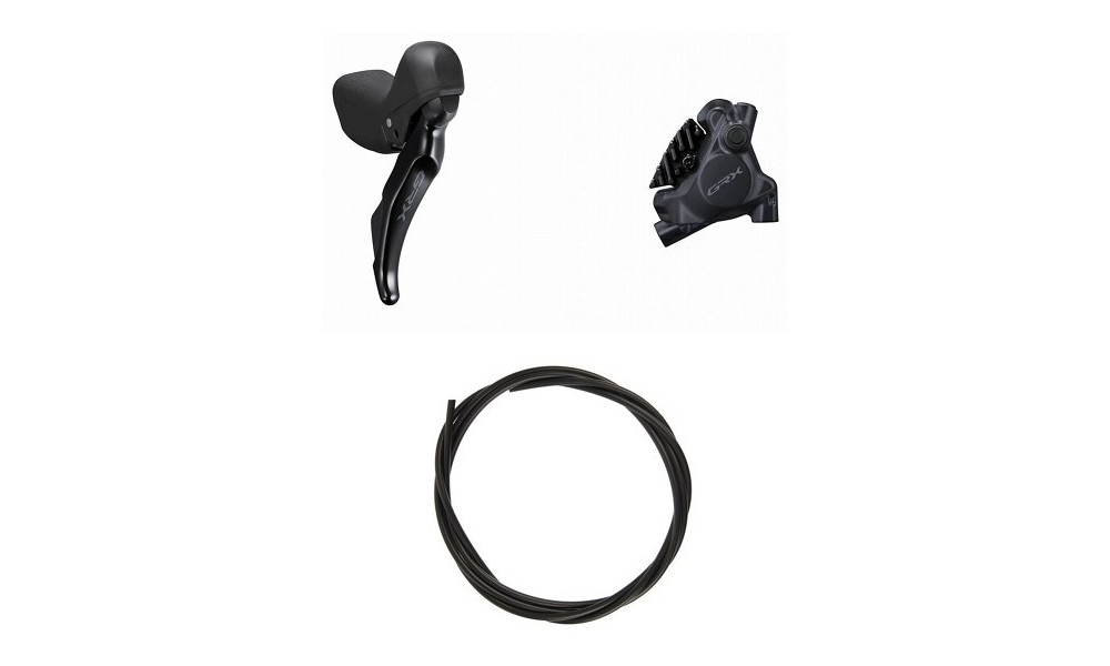 Дисковые гидравлические тормоза задниe Shimano GRX ST-RX400 (R) + BR-RX410 (R) J-Kit flat 2x10 