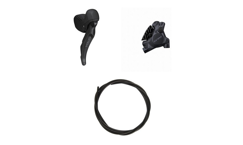 Дисковые гидравлические тормоза задниe Shimano GRX ST-RX610 (R) + BR-RX410 (R) J-Kit flat 2x12 