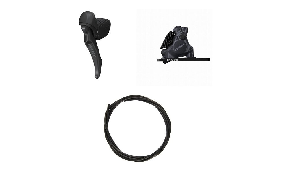 Дисковые гидравлические тормоза передниe Shimano GRX BL-RX610-L (L) + BR-RX410 (F) J-Kit fla 