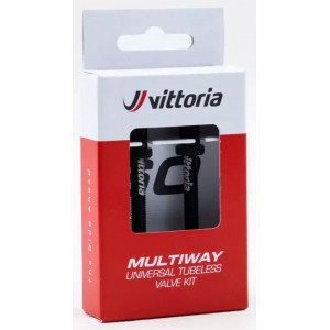 Бескамерный Вентиль Vittoria Multiway alloy black 80mm 2шт.