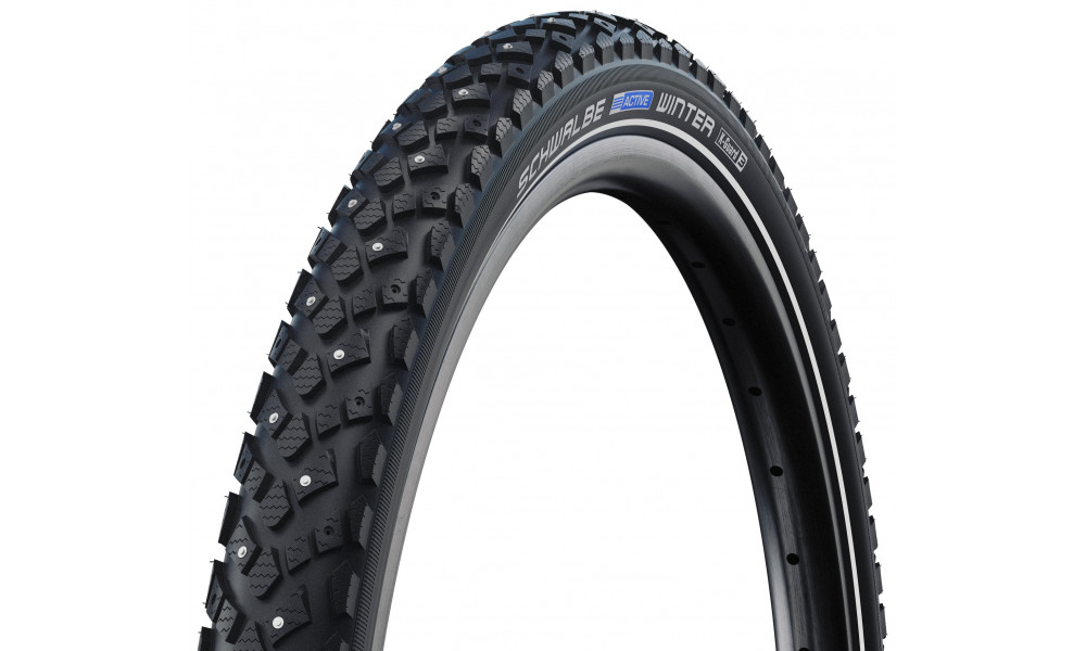Шина 26" Schwalbe Winter HS 396 Active Wired 47-559 / 26x1.75 Black-Reflex - 1