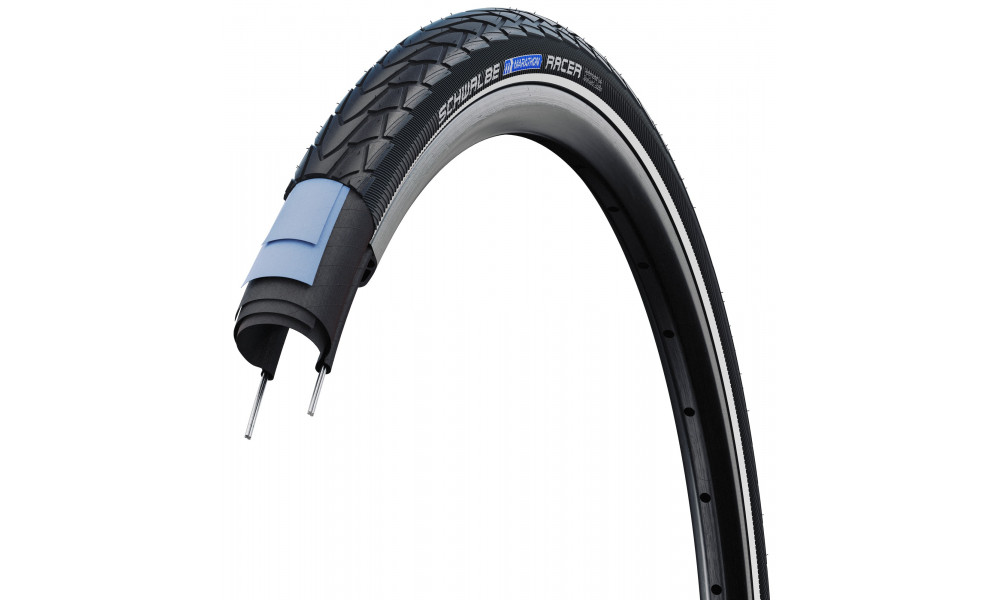 Шина 28" Schwalbe Marathon Racer HS 429, Perf Wired 35-622 / 28x1.35 Black-Reflex - 2