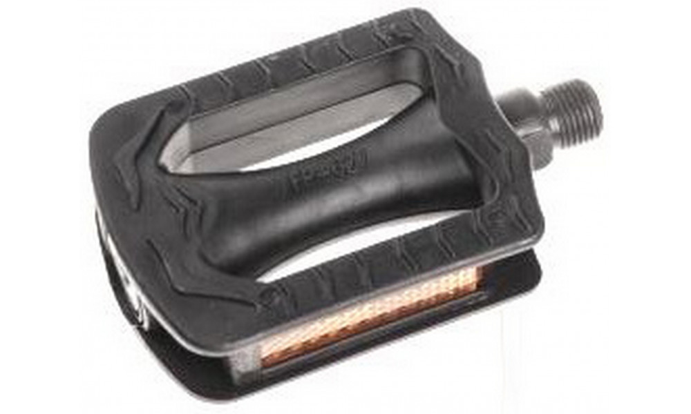 Pedals Azimut Kids Flat plastic 9/16" w/bearings and reflectors (1007w) - 1