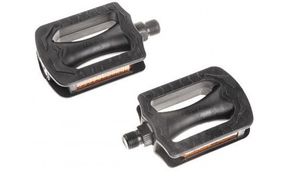 Pedals Azimut Kids Flat plastic 9/16" w/bearings and reflectors (1007w) - 2