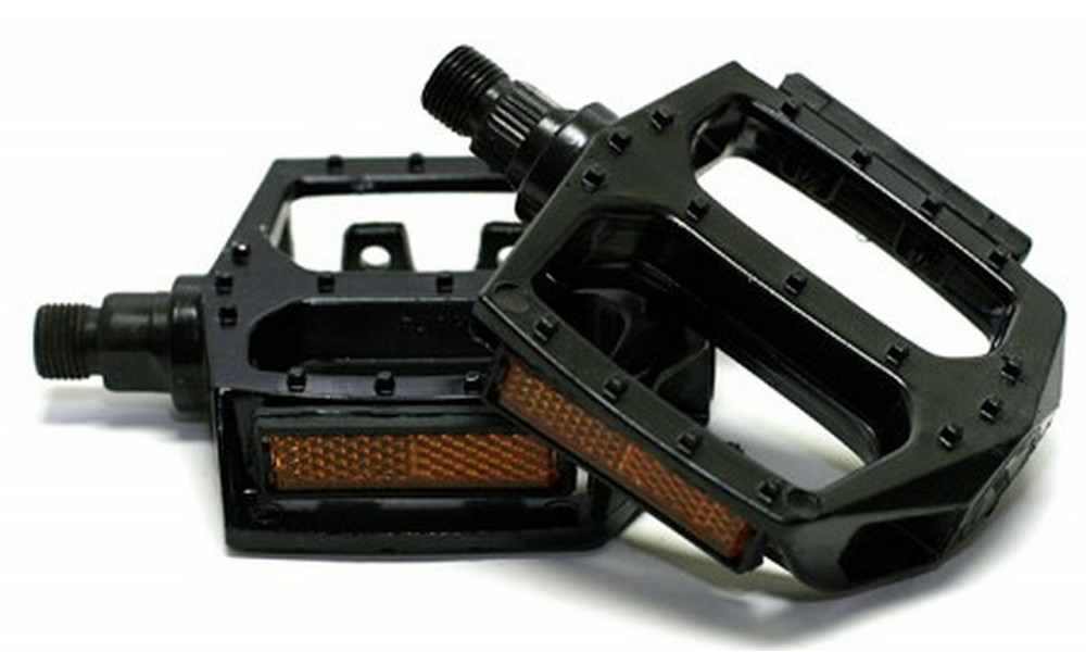 Педали Azimut BMX Platform Alu 9/16" w/bearings and reflectors black (1014) - 2