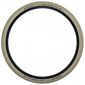 Tire 28" Schwalbe Delta Cruiser Plus HS 431, Active Wired 37-622 / 28x1.40 Creme-Reflex