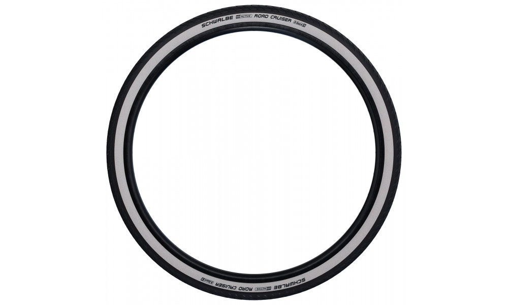 Tire 28" Schwalbe Road Cruiser HS 484, Active Wired 42-622 / 28x1.60 GreenCompound Whitewall - 2