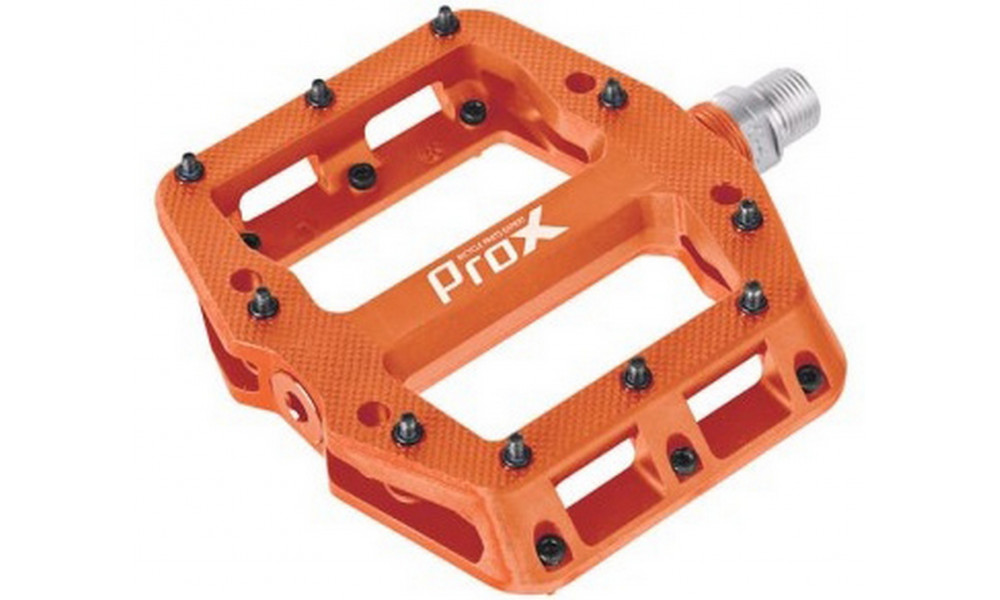 Pedals ProX Base Pro 26 plastic Pins axle Cr-Mo orange - 1