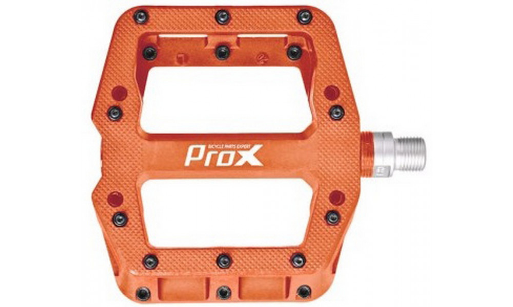 Педали ProX Base Pro 26 plastic Pins axle Cr-Mo orange - 2