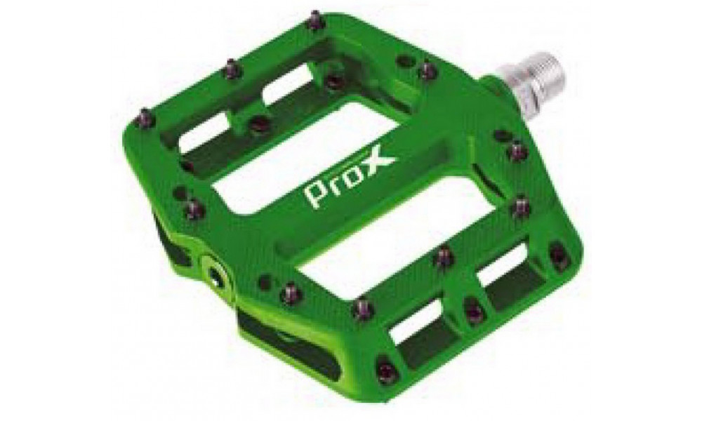 Педали ProX Base Pro 26 plastic Pins axle Cr-Mo green - 1