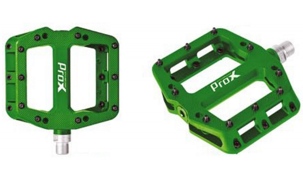 Педали ProX Base Pro 26 plastic Pins axle Cr-Mo green - 2