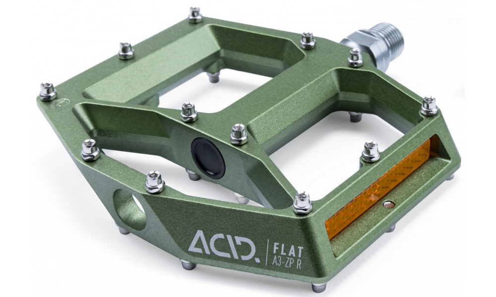 Педали ACID Flat A3-ZP R Alu olive - 1