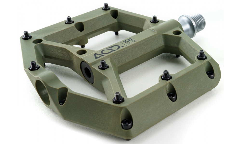 Педали ACID Flat C1-IB plastic olive green - 1