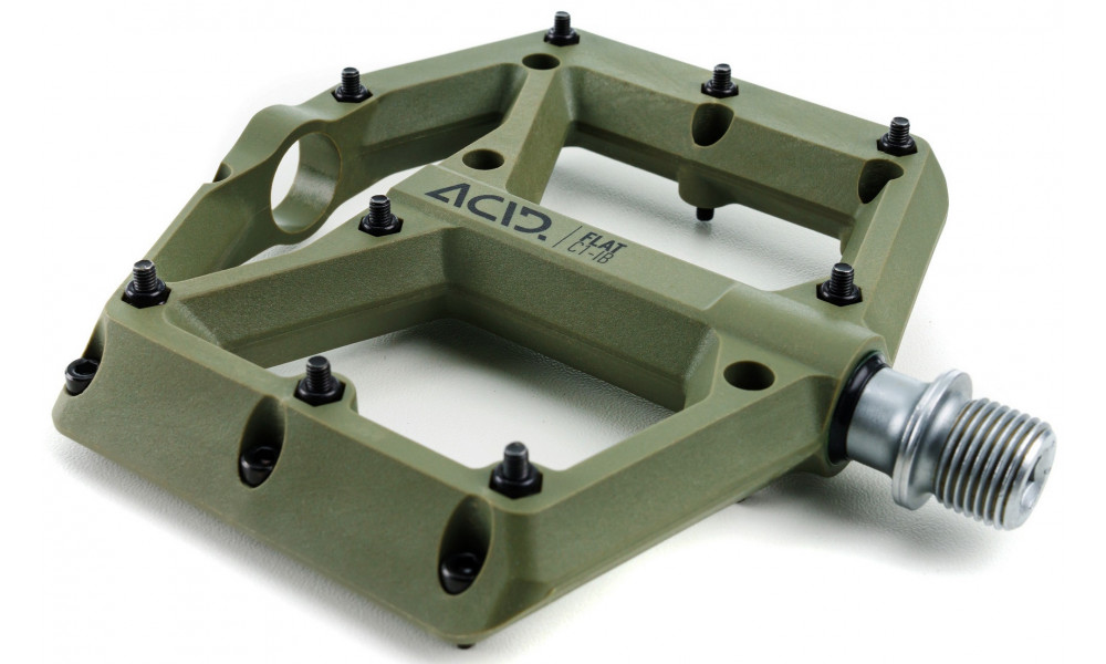 Педали ACID Flat C1-IB plastic olive green - 4