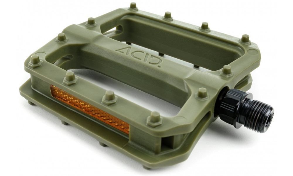 Педали ACID Flat C3-ZP plastic olive green - 4