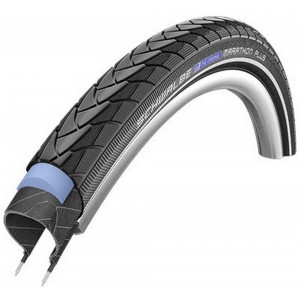 Tire 26" Schwalbe Marathon Plus HS 348, Perf Wired 42-590 Black-Reflex