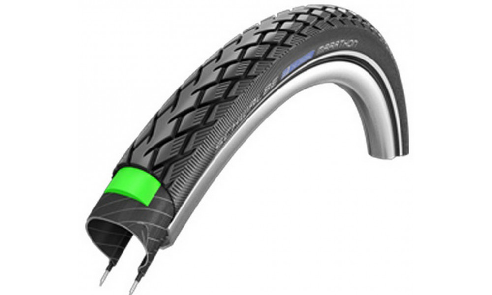 Шина 28" Schwalbe Marathon HS 420, Perf Wired 50-622 / 29x2.00 Black-Reflex 