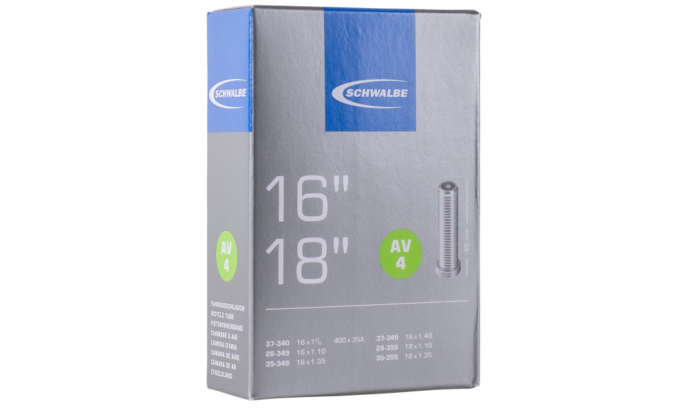 Tube 16" Schwalbe AV4 (28/37-349) - 1
