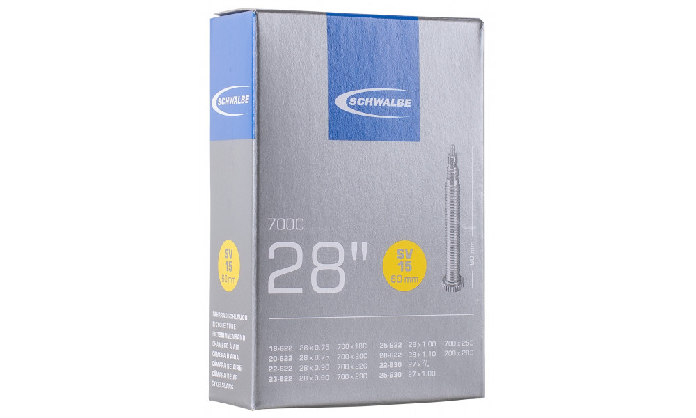 Камера 28" Schwalbe SV15 Long (18/28-622) - 1