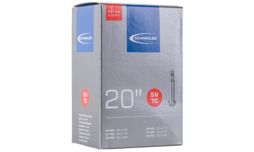 Tube 20" Schwalbe SV7C ExtraLight (40/60-406) - 1