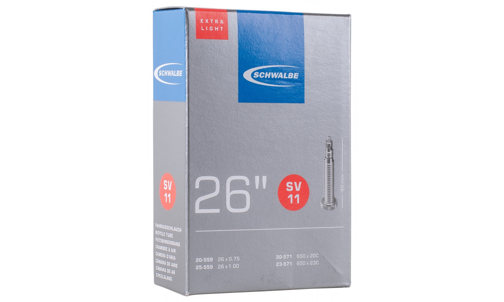 Камера 26" Schwalbe SV11 ExtraLight (20/28-559 - 20/23-571) - 1