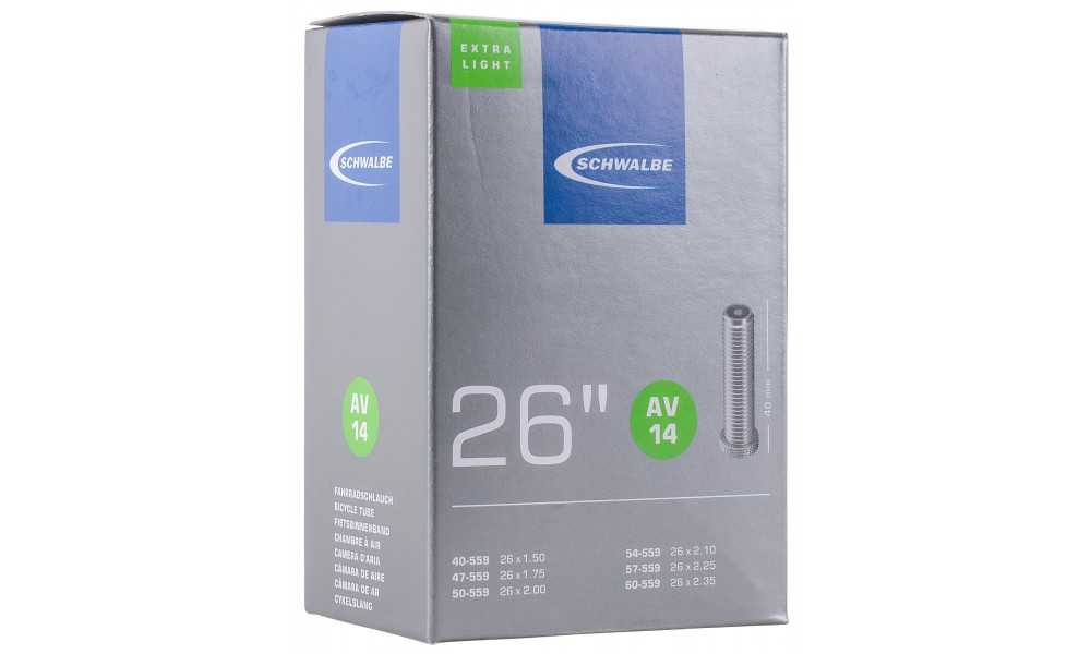 Камера 26" Schwalbe AV14 ExtraLight (40/60-559) - 1