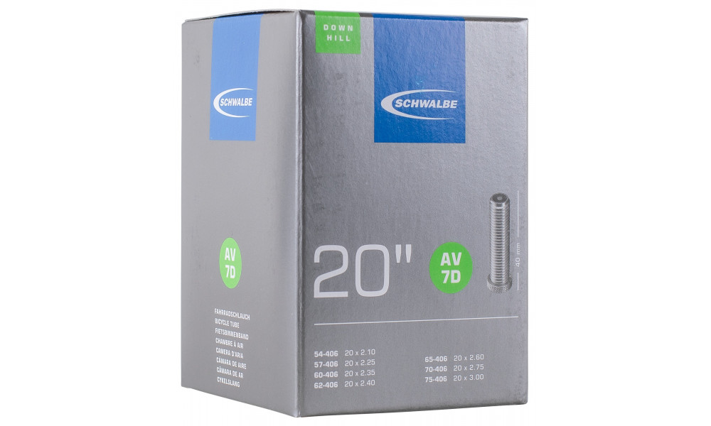 Камера 20" Schwalbe AV7D (54/75-406) - 1