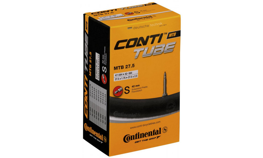 Tube 27.5" Continental MTB S42 (47/62-584) 
