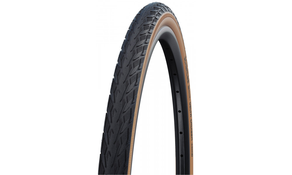 Tire 28" Schwalbe Delta Cruiser HS 431, Active Wired 28-622 / 700x28C Gumwall - 1