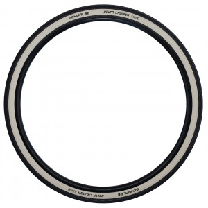 Tire 28" Schwalbe Delta Cruiser HS 431, Active Wired 28-622 / 700x28C Whitewall