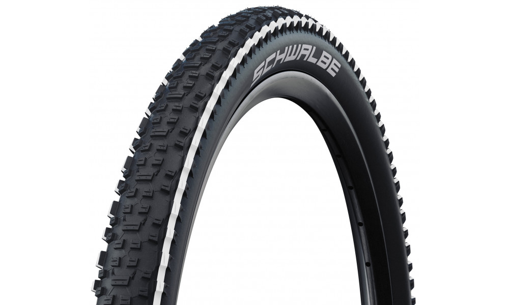 Tire 27.5" Schwalbe Rapid Rob HS 425 Active Wired 57-584 / 27.5x2.25 White Stripes 