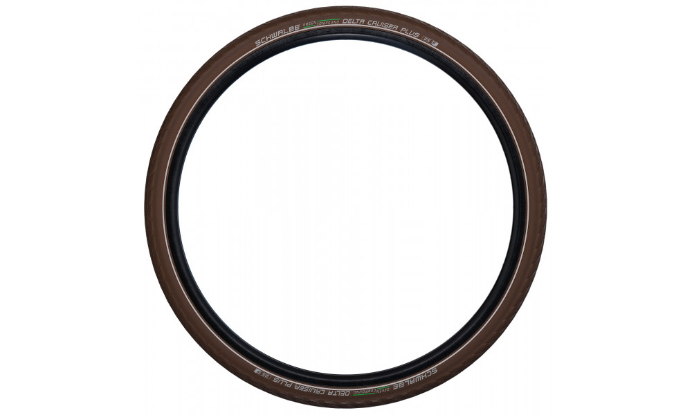 Шина 28" Schwalbe Delta Cruiser Plus HS 431 Active Wired 37-622 / 28x1.40 Brown-Reflex - 2