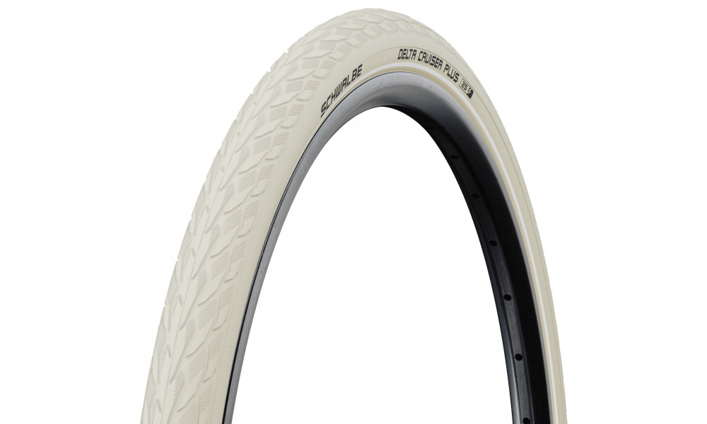 Tire 28 x 1 1/2" Schwalbe Delta Cruiser Plus HS 431 Active Wired 40-635 Creme-Reflex 