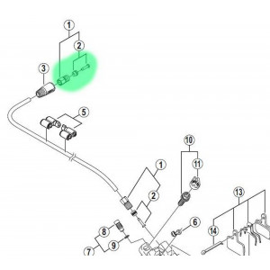 Соединительные элементы шланги дискового тормоза Shimano SM-BH59 with bolt