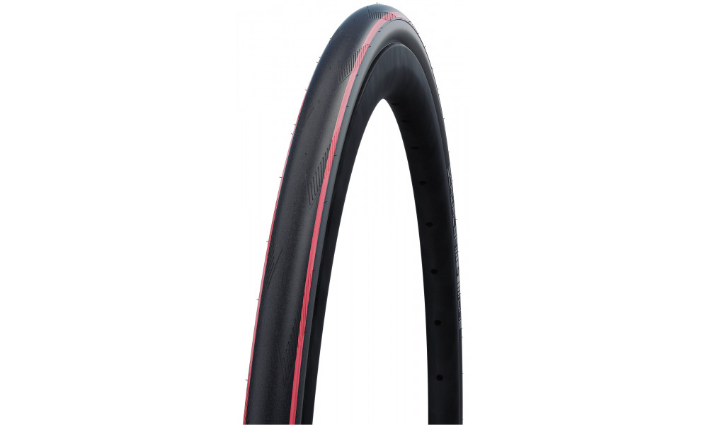 Tire 28" Schwalbe One Tube Type HS 464A, Perf Fold. 25-622 / 700x25C Addix Red Strips 