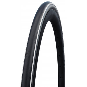 Tire 28" Schwalbe One Tube Type HS 464A, Perf Fold. 25-622 / 700x25C Addix White Strips