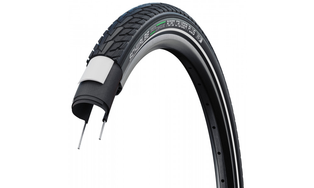 Шина 20" Schwalbe Road Cruiser Plus HS 484, Active Wired 47-406 GreenCompound Reflex - 2