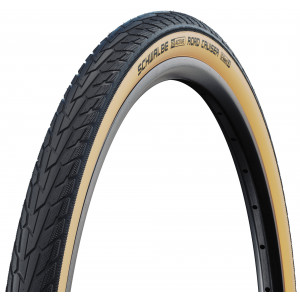 Tire 27" Schwalbe Road Cruiser HS 484, GreenCompound Wired 28/32-630 / 27x1 1/4 Gumwall