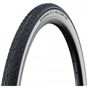 Tire 27" Schwalbe Road Cruiser HS 484, GreenCompound Wired 28/32-630 / 27x1 1/4 Whitewall