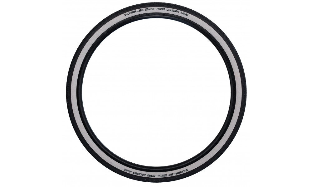 Tire 27" Schwalbe Road Cruiser HS 484, GreenCompound Wired 28/32-630 / 27x1 1/4 Whitewall - 2