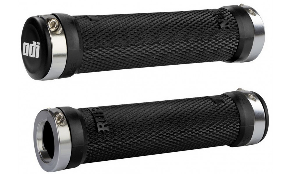 Ручки руля ODI Ruffian MTB Lock-On Bonus Pack Black/Silver 